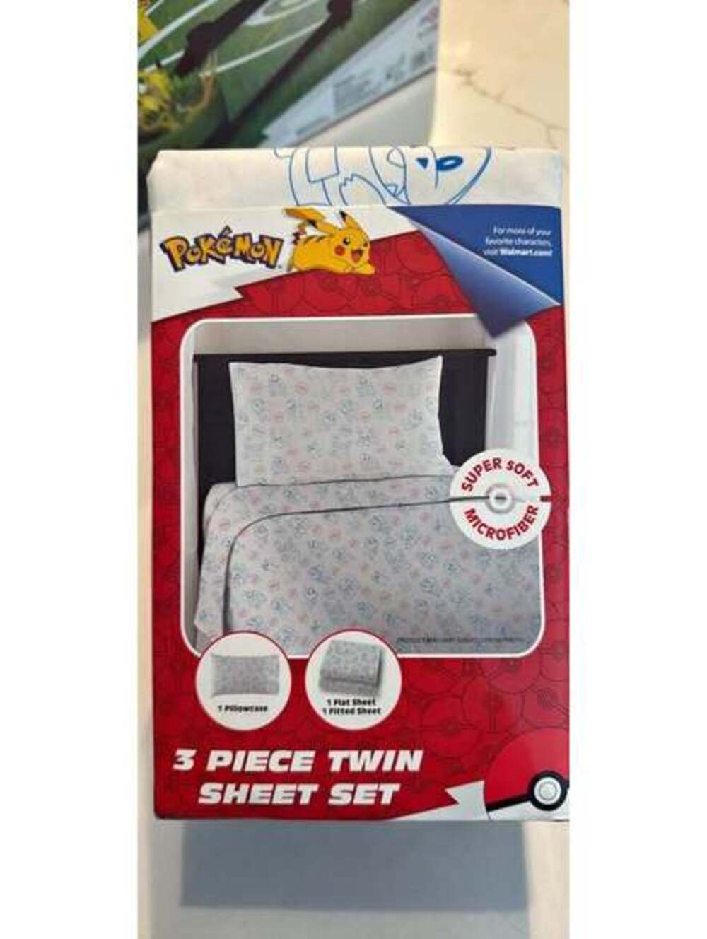 Pokémon Microfiber 3 Piece Twin Sheet Set